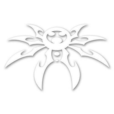 Poison Spyder Spyder Logo Hood Decal in White (White) - 51-46-011-W